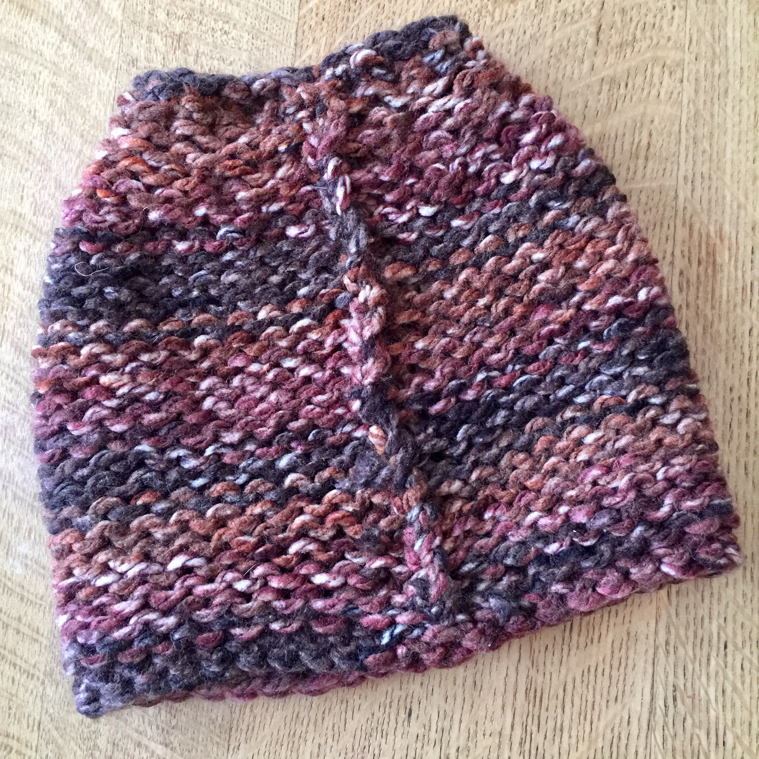 Free Bulky Knitting Patterns Chunky Knit Messy Bun Hat Pattern
