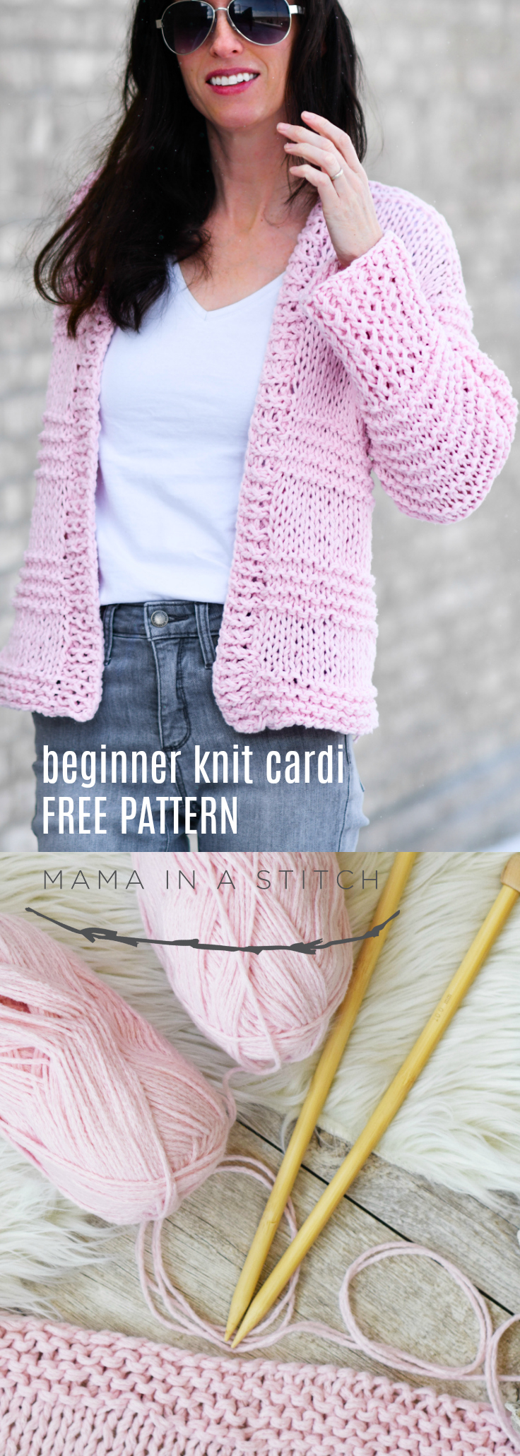 Free Cardigan Knitting Pattern Cotton Candy Easy Knit Cardigan Pattern Mama In A Stitch