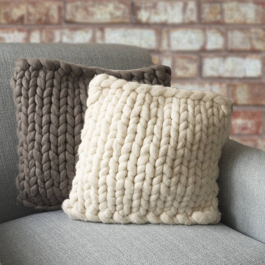Free Cushion Cover Knitting Pattern Knitted Cushions Ebay