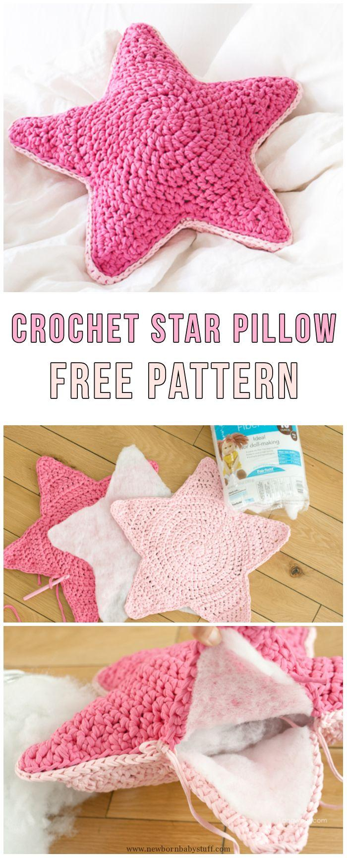 Free Cushion Knitting Patterns Ba Knitting Patterns Crochet Star Pillow Free Pattern Diy