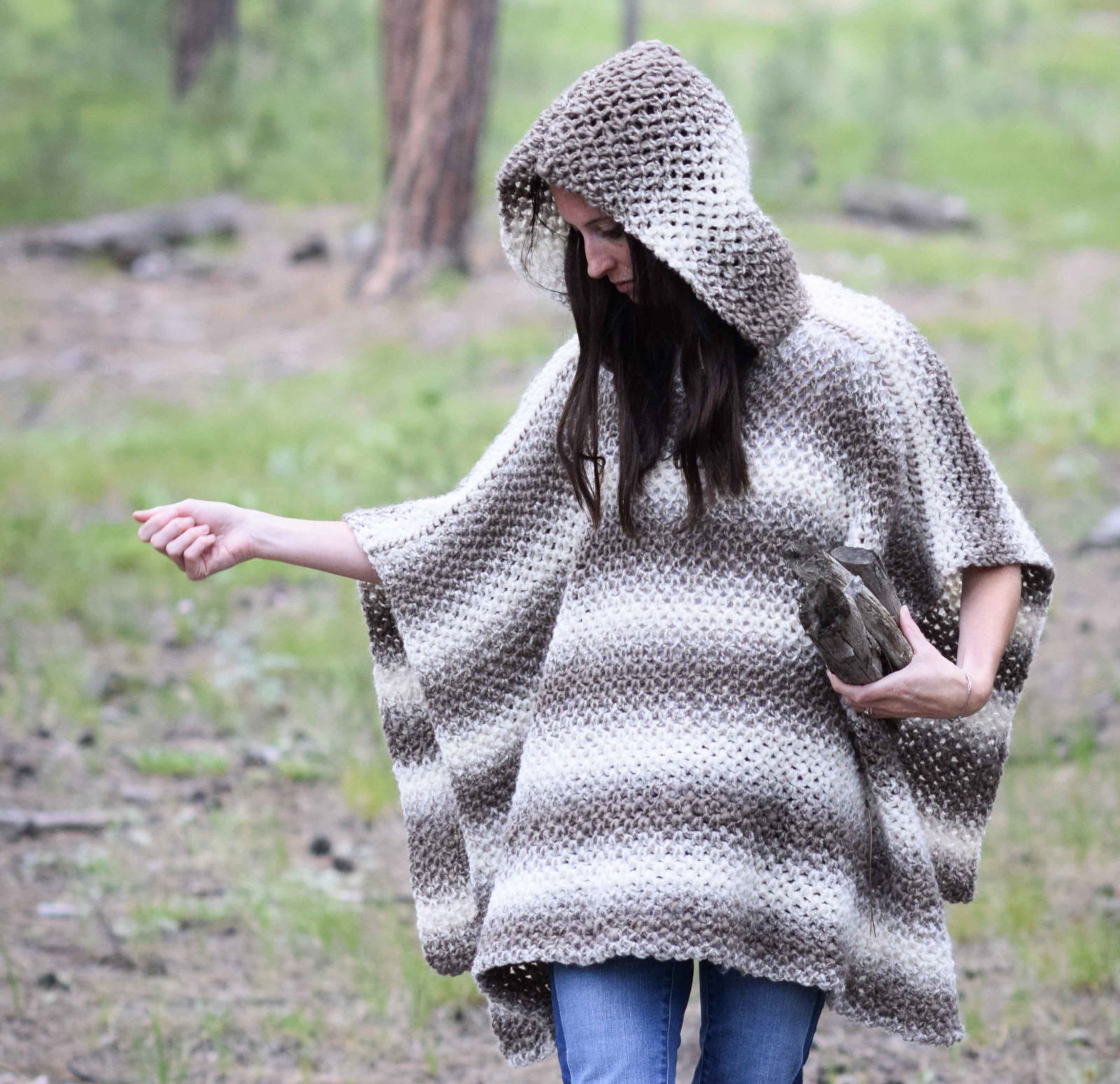 Free Easy Baby Poncho Knitting Pattern Driftwood Oversized Crochet Hooded Poncho Pattern Mama In A Stitch