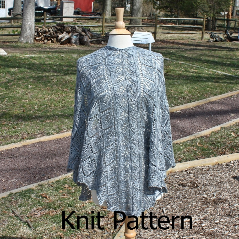 Free Easy Knit Lace Shawl Pattern Knit Shawl Pattern Triangle Shawl Pattern Easy Lace Pattern Leaf