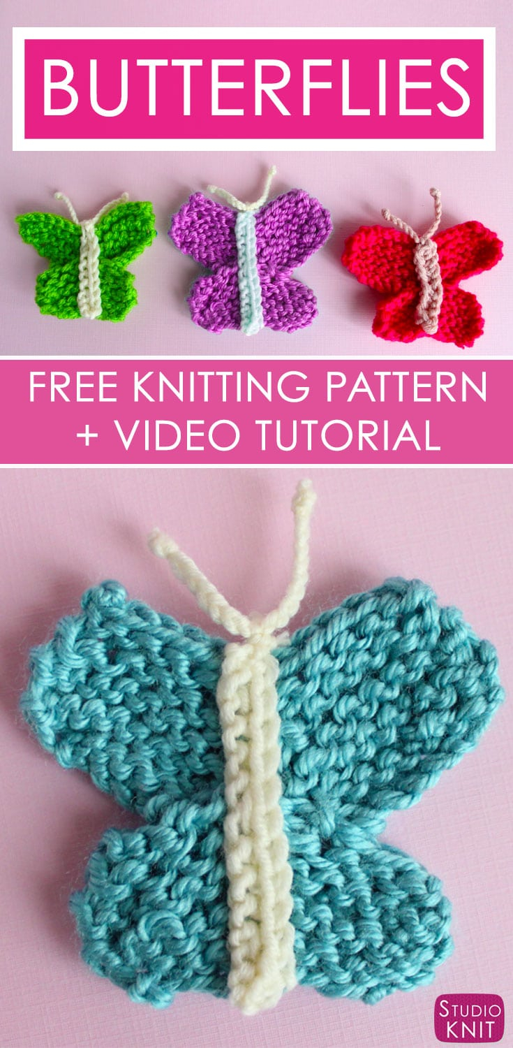 Free Easy Knitting Patterns How To Knit A Butterfly Knitting Pattern Studio Knit