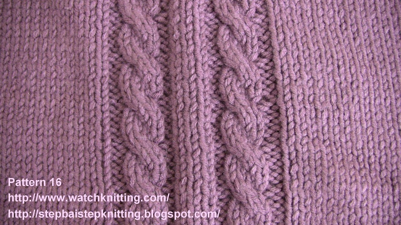 Free Knit Cable Patterns Cable Stitch Embossed Patterns Free Knitting Patterns Tutorial Watch Knitting Pattern 16