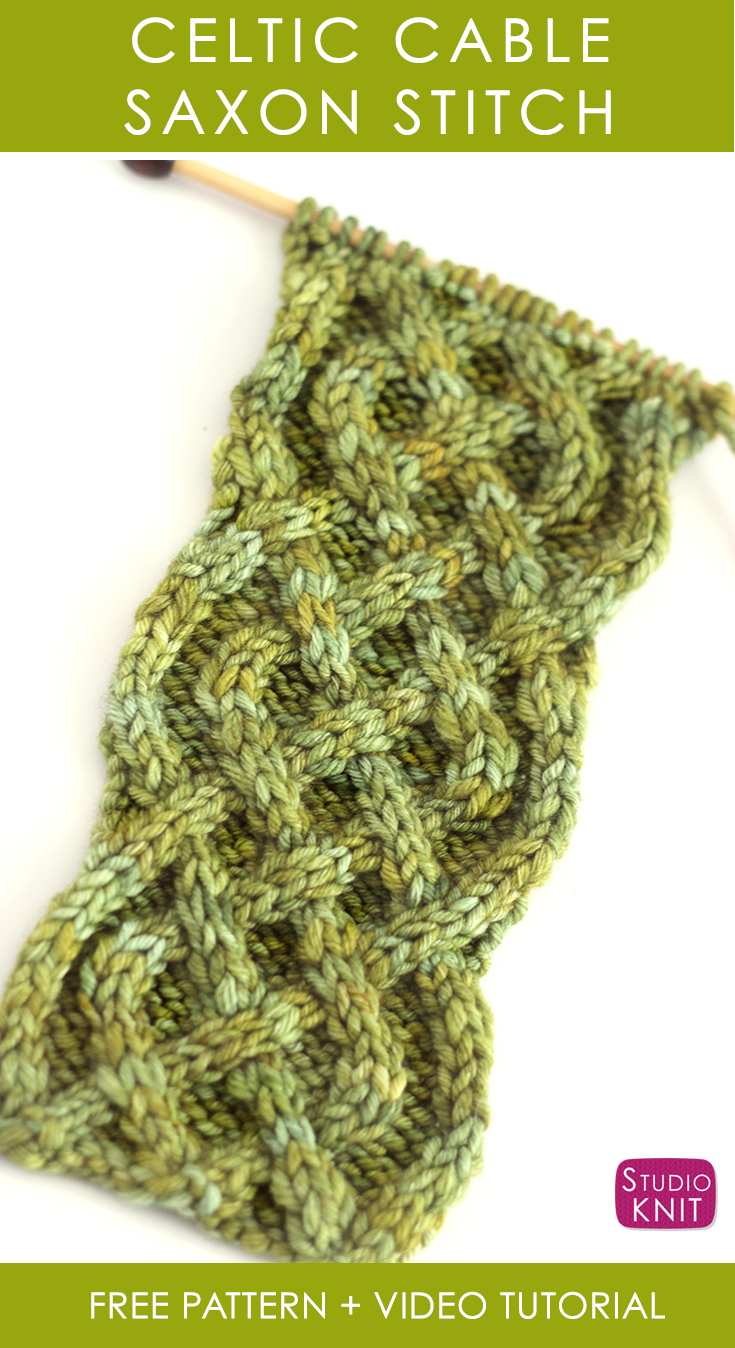 Free Knit Cable Patterns Celtic Cable Saxon Braid Knitting Pattern Studio Knit