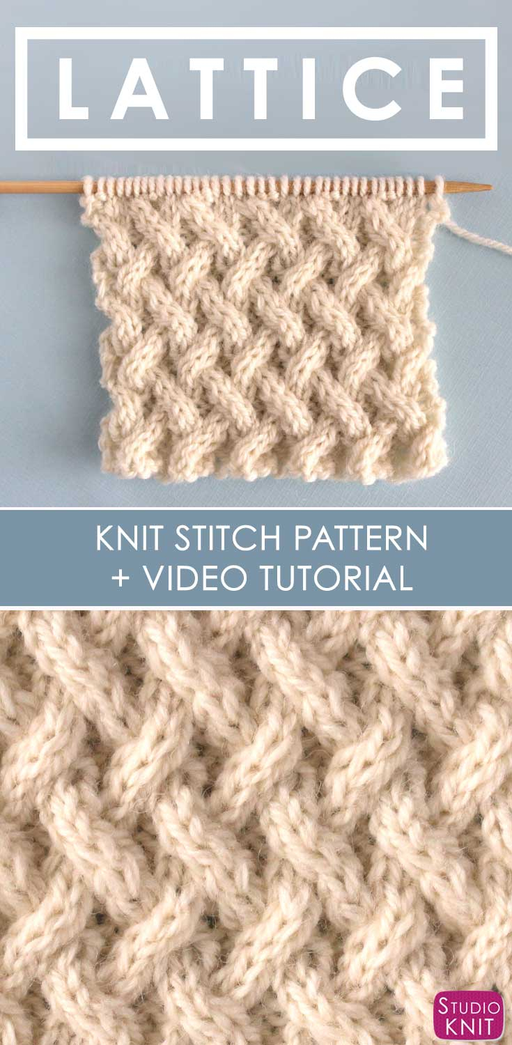 Free Knit Cable Patterns Lattice Cable Stitch Knitting Pattern Studio Knit