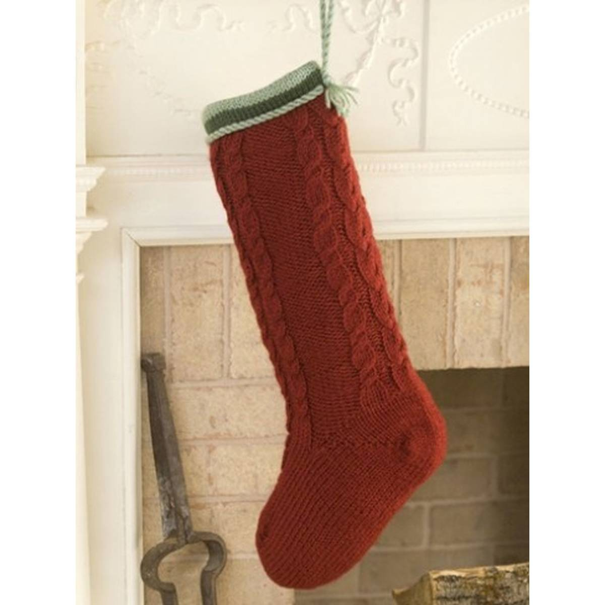 Free Knit Christmas Stocking Pattern Free Pattern Caron Cabled Christmas Stocking Hobcraft