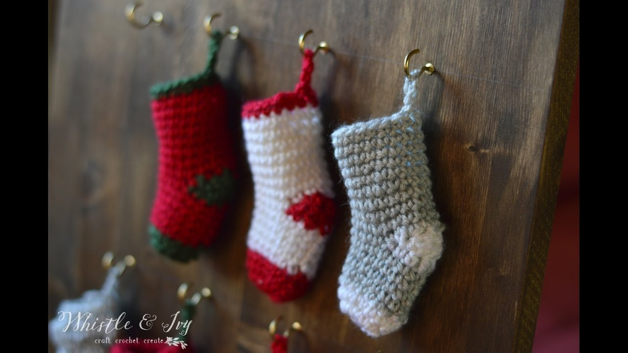 Free Knit Christmas Stocking Pattern How To Make A Crochet Mini Stocking