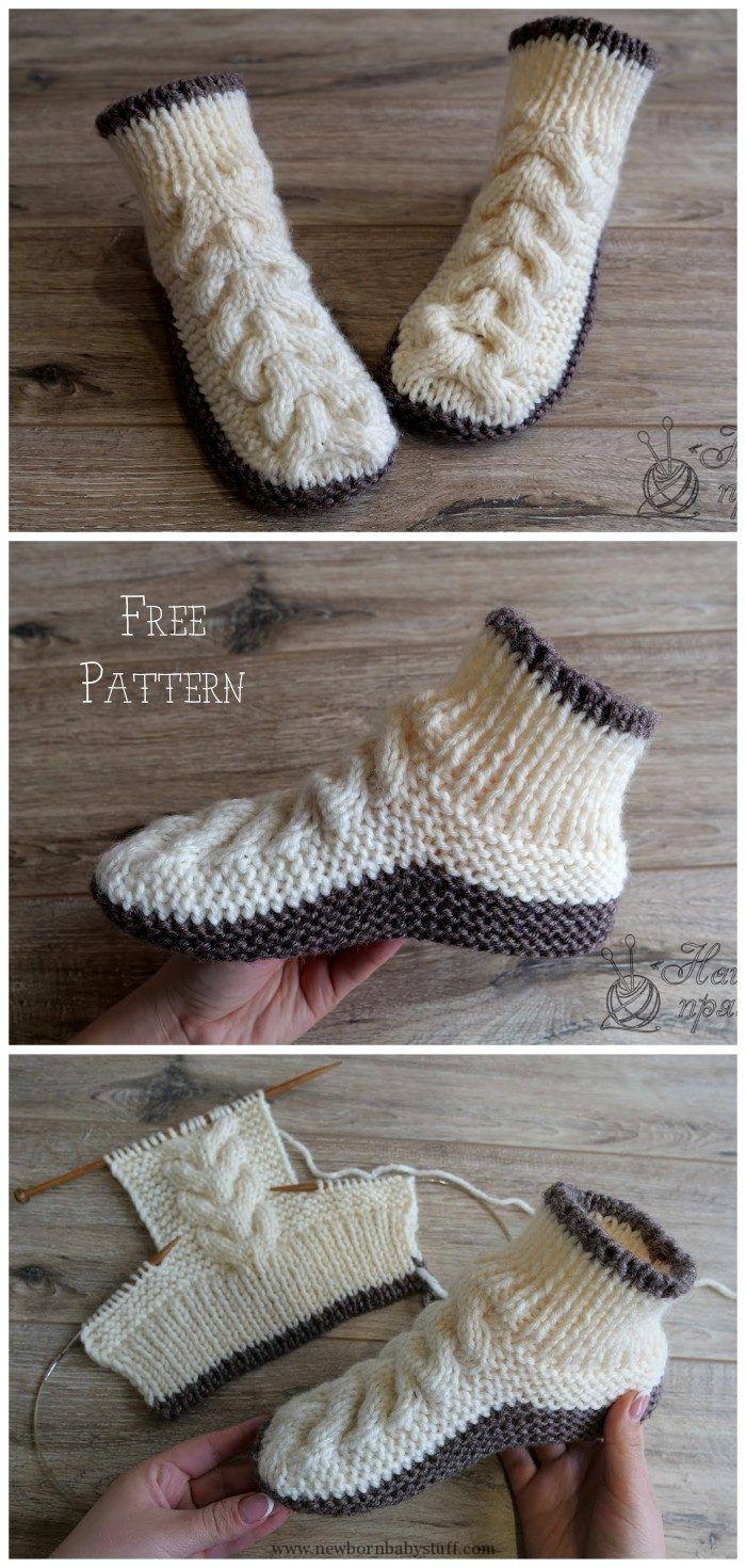 Free Knit Slipper Pattern Ba Knitting Patterns Super Soft Cozy Slippers Free Knitting Pattern