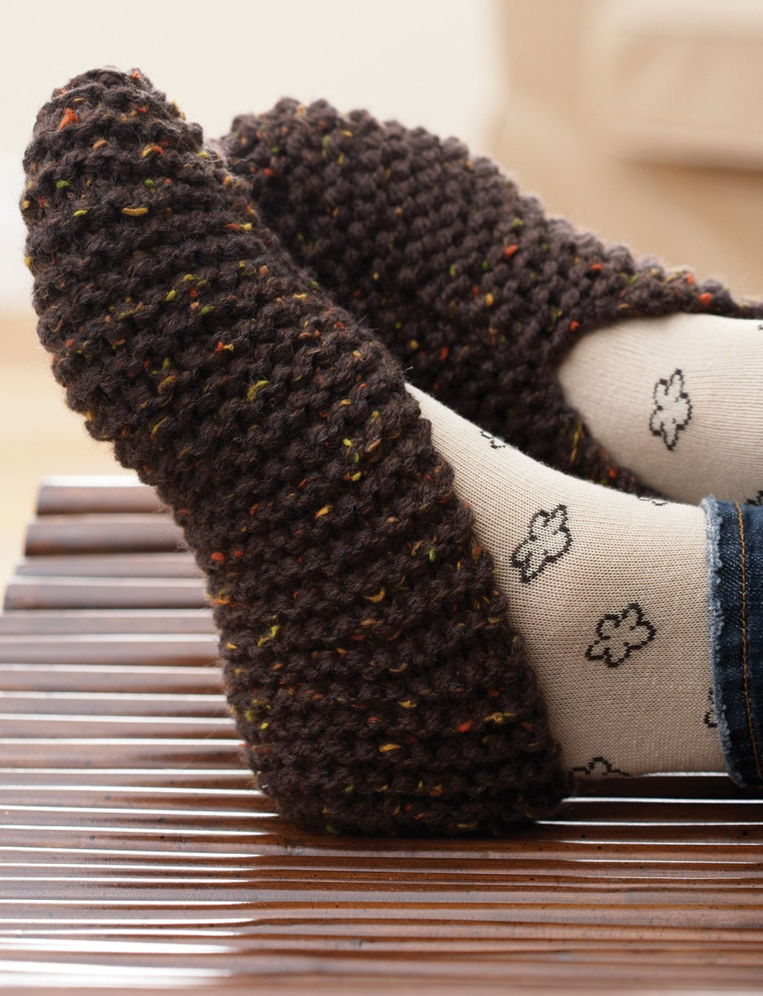 Free Knit Slipper Pattern Free Knitting Patterns For Bed Socks