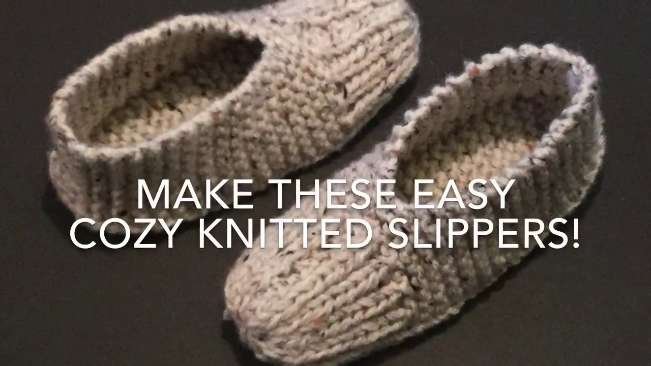 Free Knit Slipper Pattern Knitted Slippers Easy For Beginners
