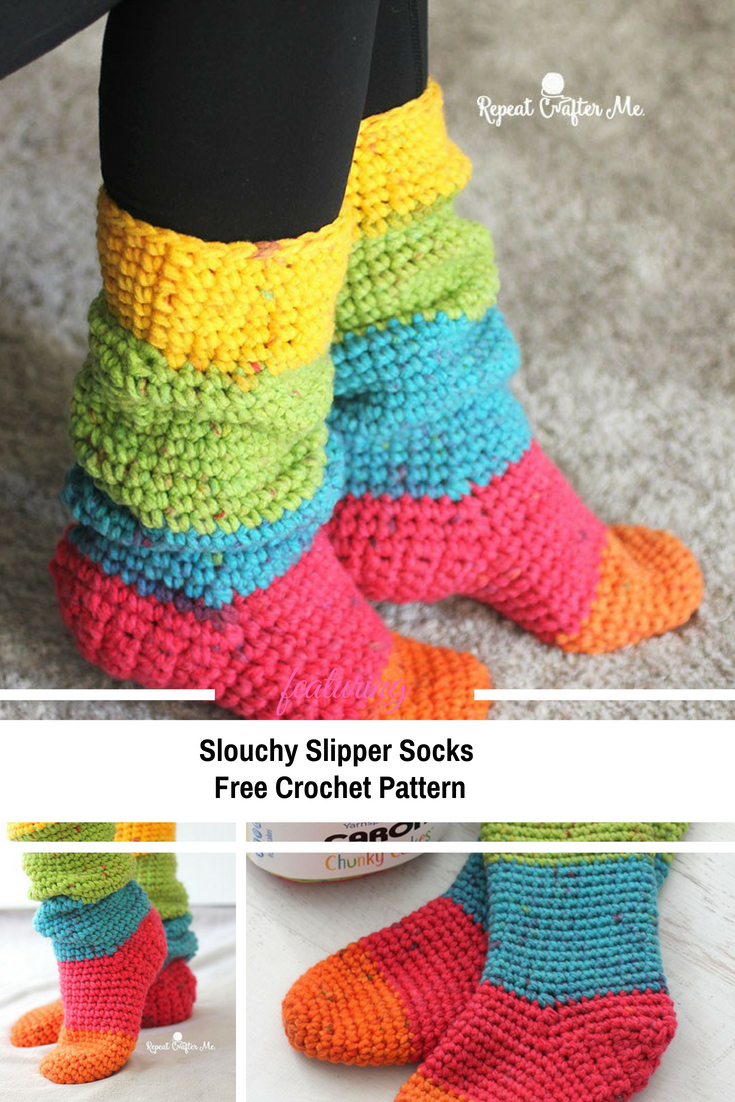 Free Knit Slipper Pattern Quick And Easy Slouchy Slipper Socks Free Pattern Knit And