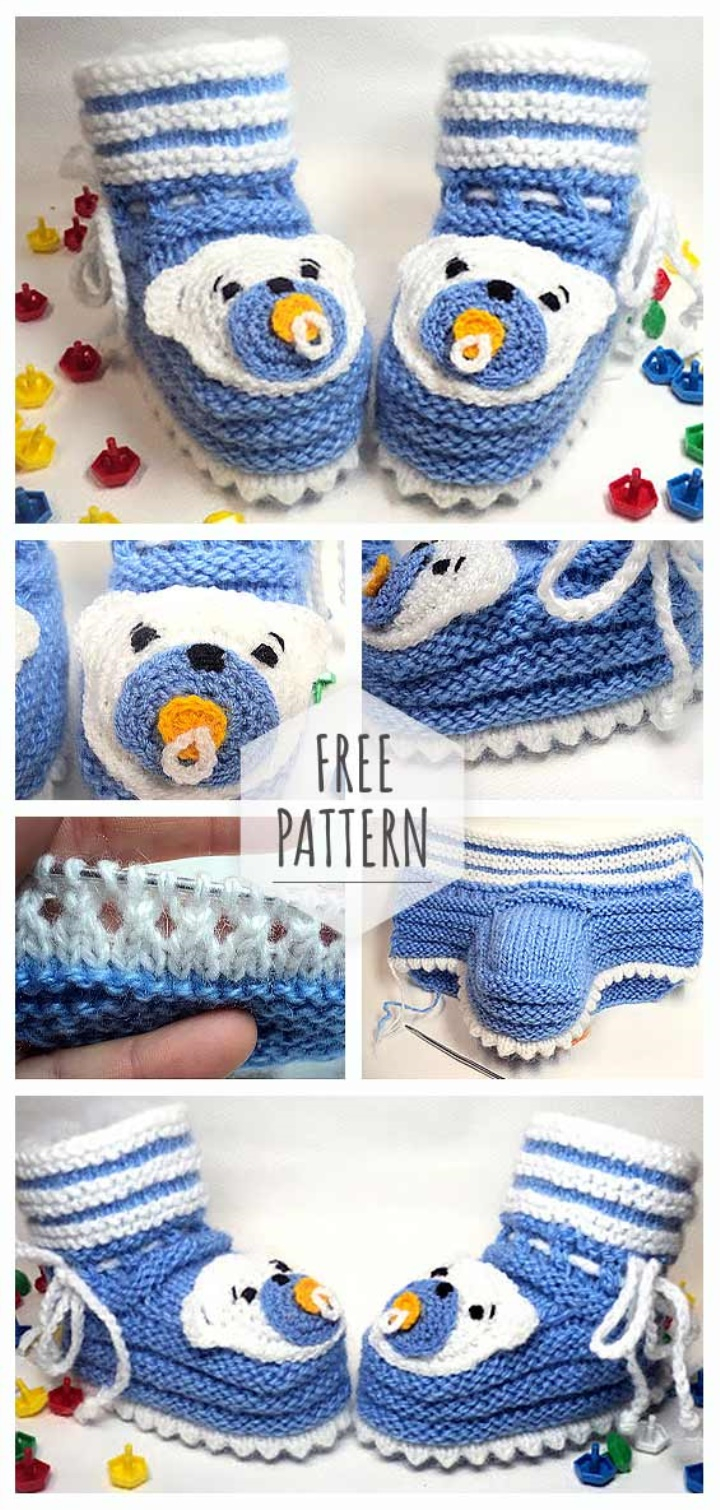 Free Knitted Baby Bootie Pattern Knitting Ba Booties Free Pattern