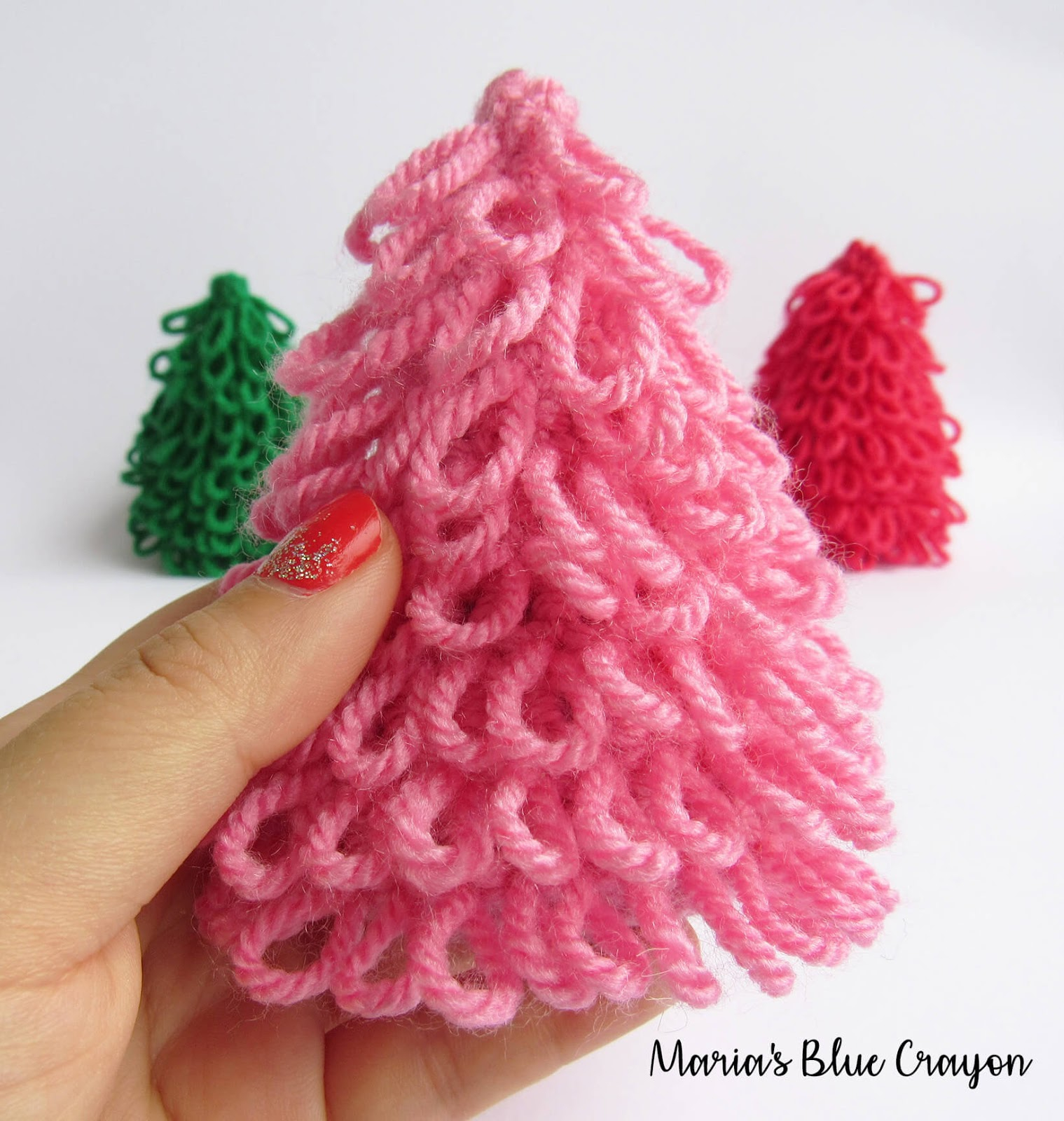 Free Knitted Christmas Tree Decorations Patterns Crochet Mini Christmas Tree For Decoration Free Crochet Pattern