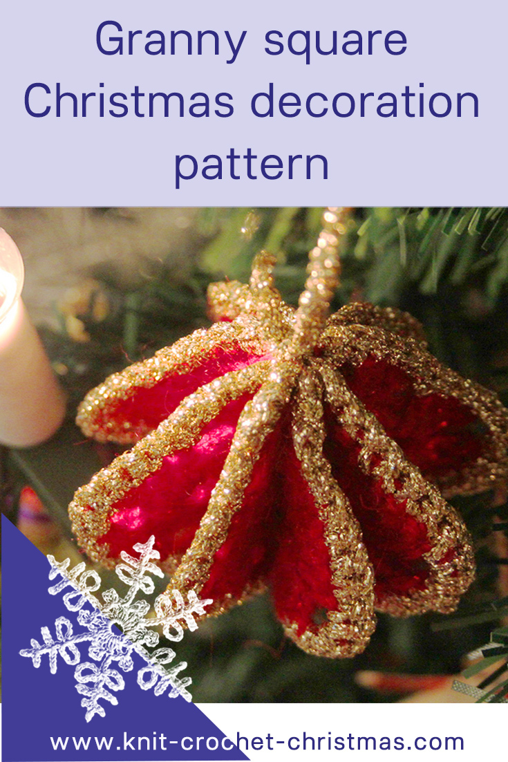 Free Knitted Christmas Tree Decorations Patterns Granny Square Christmas Tree Decoration Knit Crochet Christmas
