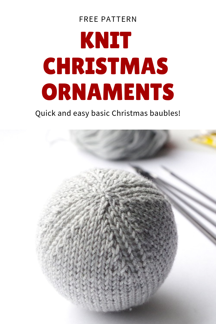 Free Knitted Christmas Tree Decorations Patterns Knitting Pattern For Basic Christmas Ball Ornament