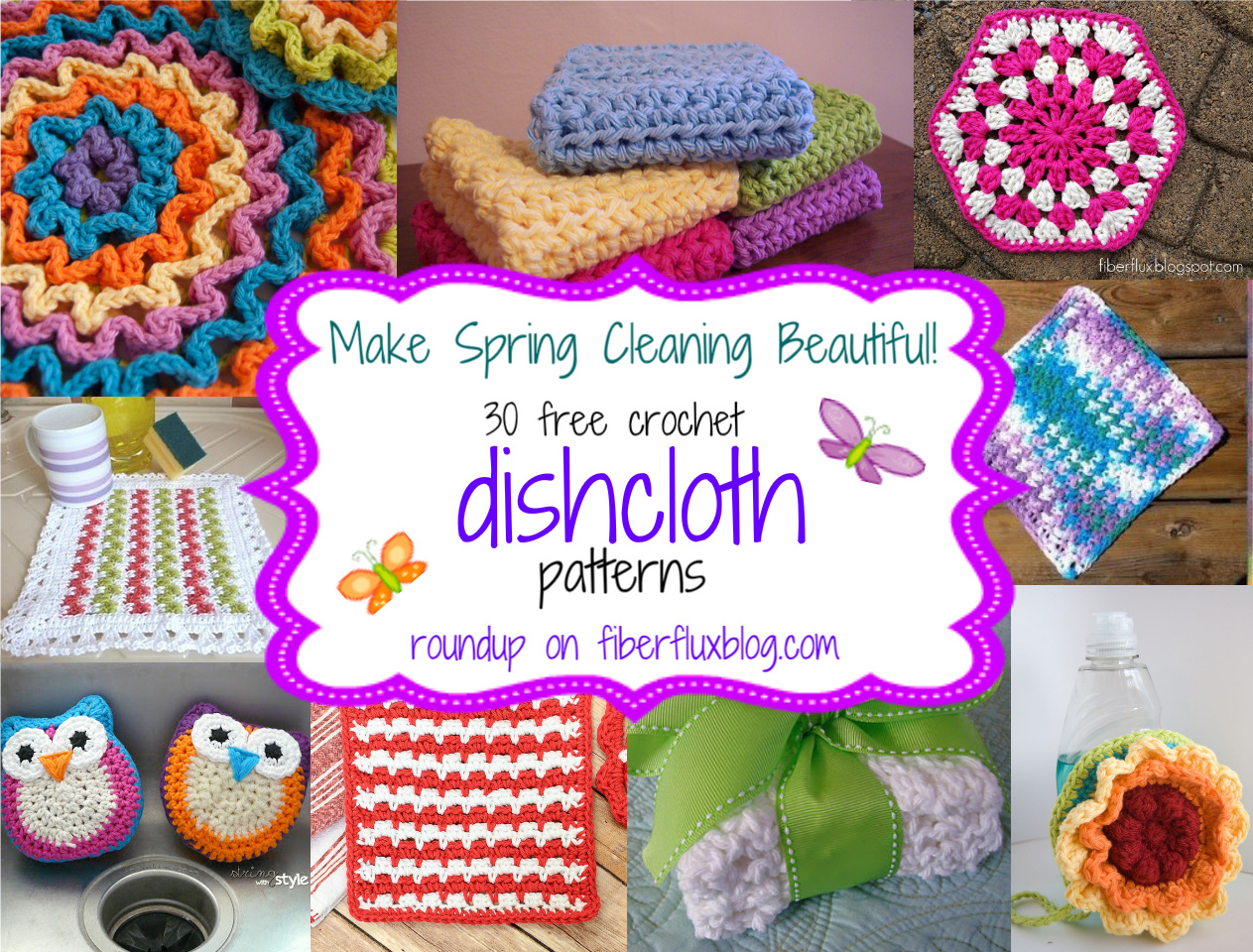 Free Knitted Cotton Dishcloth Patterns Fiber Flux 30 Free Crochet Dishcloth Patterns