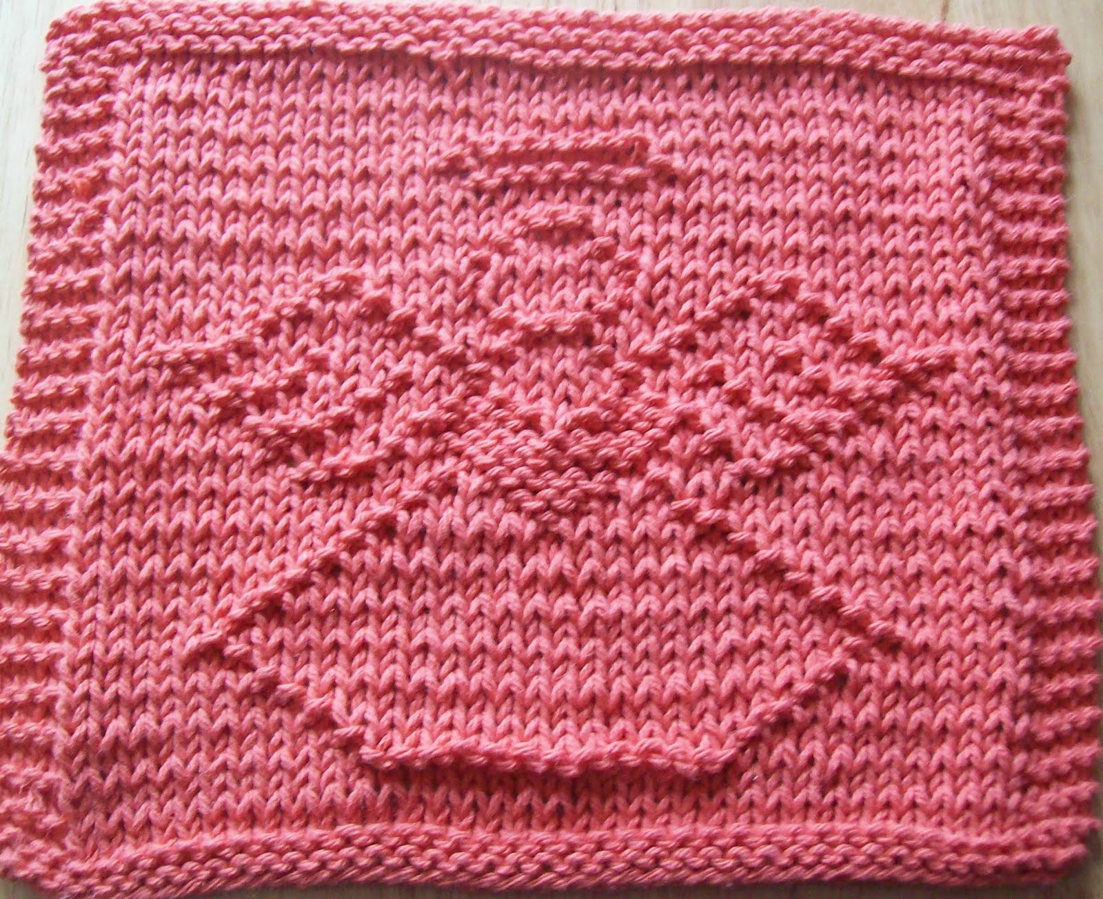 Free Knitted Dishcloth Pattern Digknitty Designs Angel With Heart Knit Dishcloth Pattern