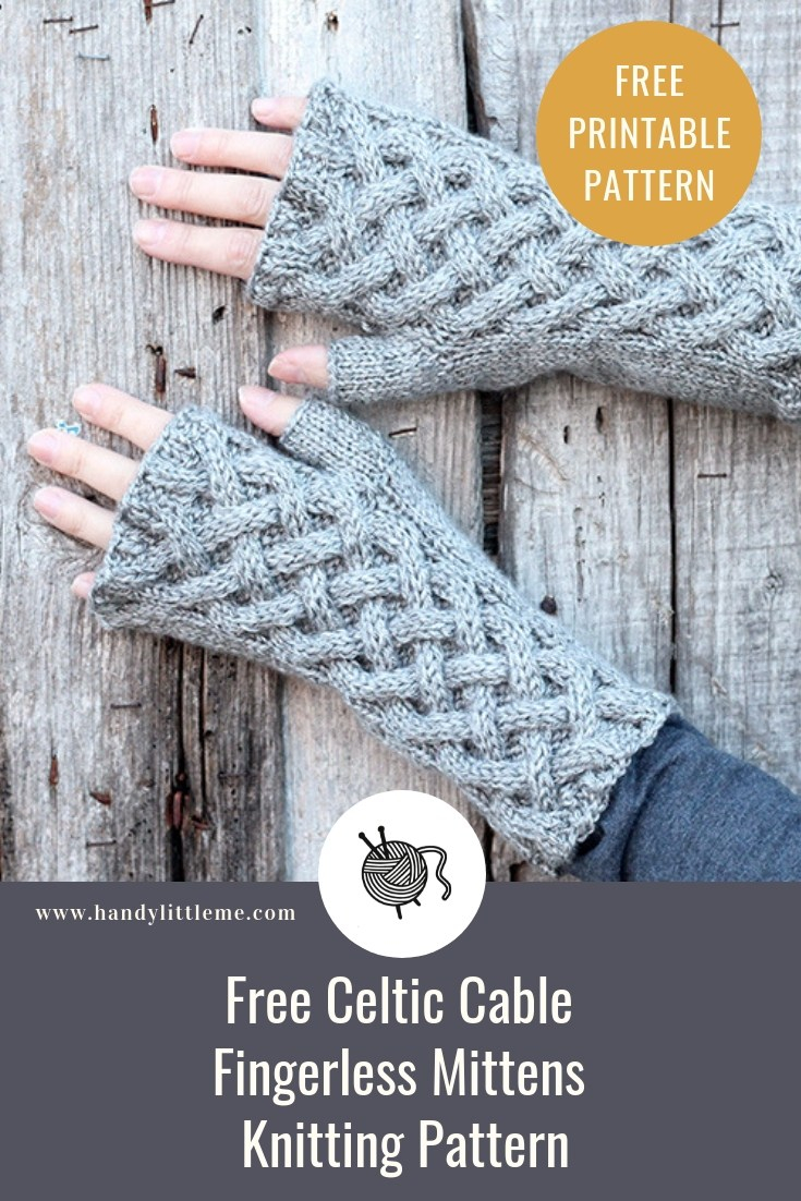Free Knitted Glove Patterns Celtic Cable Fingerless Gloves Pattern Free Knitting Patterns