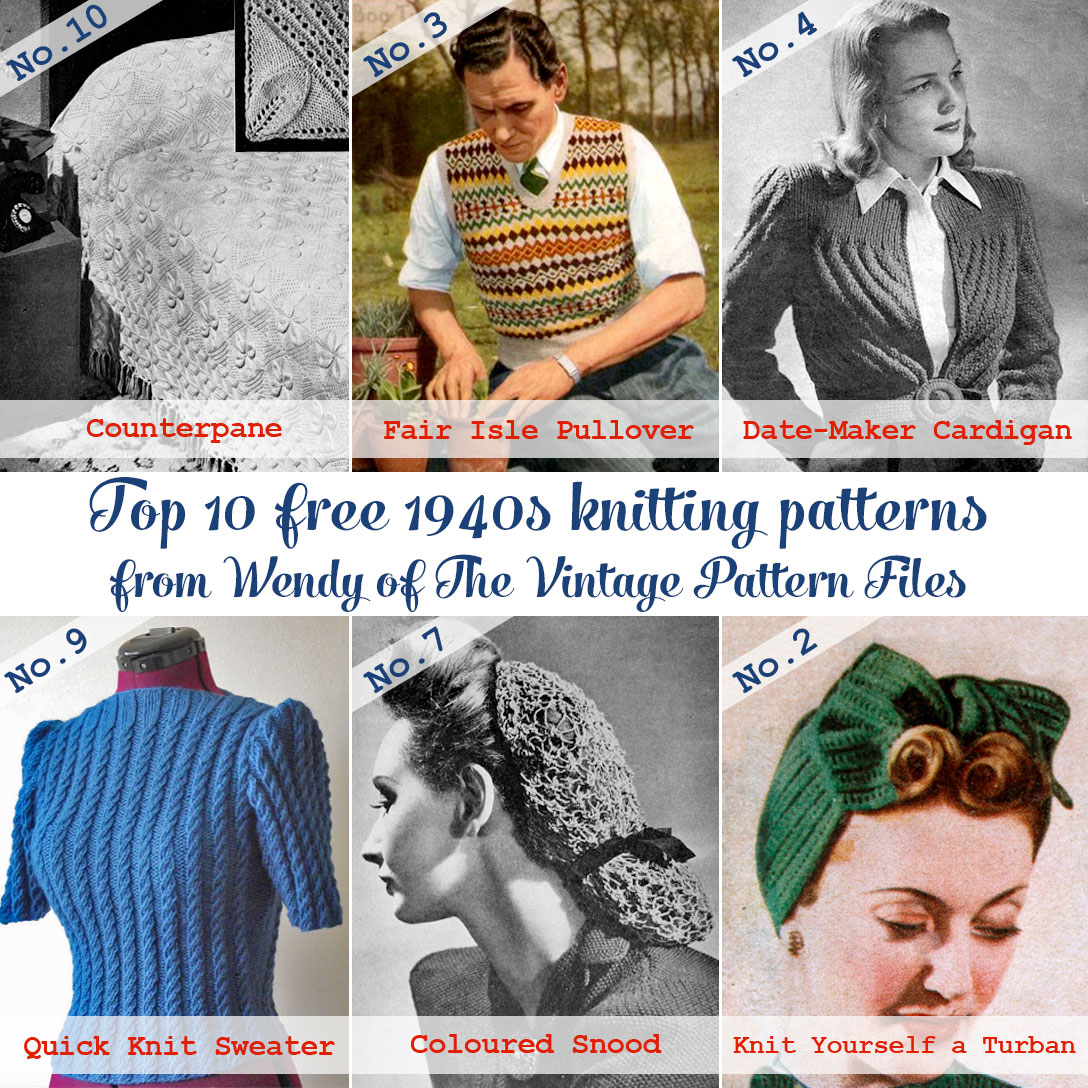 Free Knitted Top Patterns Guest Post Top 10 Free 1940s Knitting Patterns From The Vintage