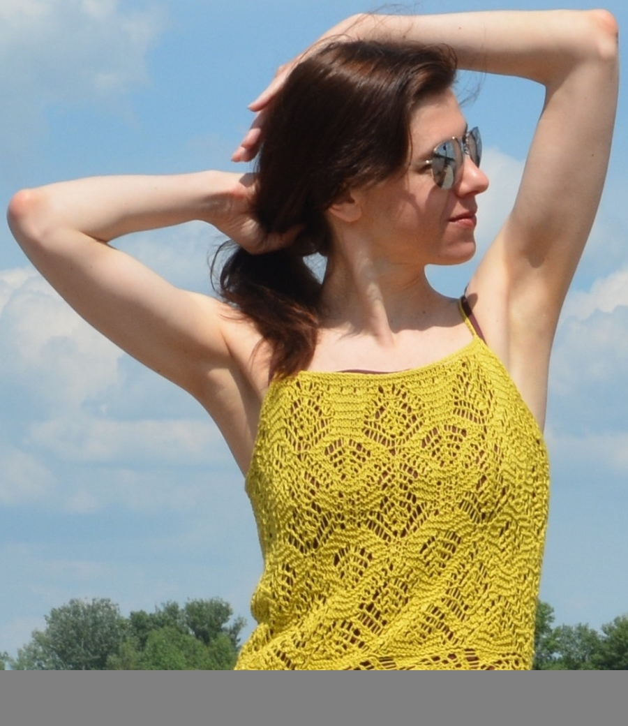 Free Knitted Top Patterns Yellow Lace Top Free Knit Pattern