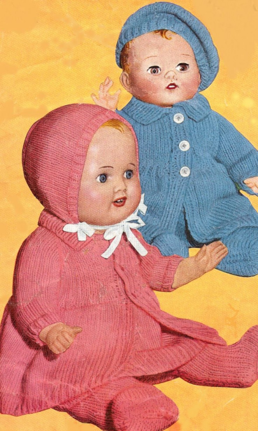 Free Knitting Doll Patterns Free Knitting Doll Clothes Patterns 1940s