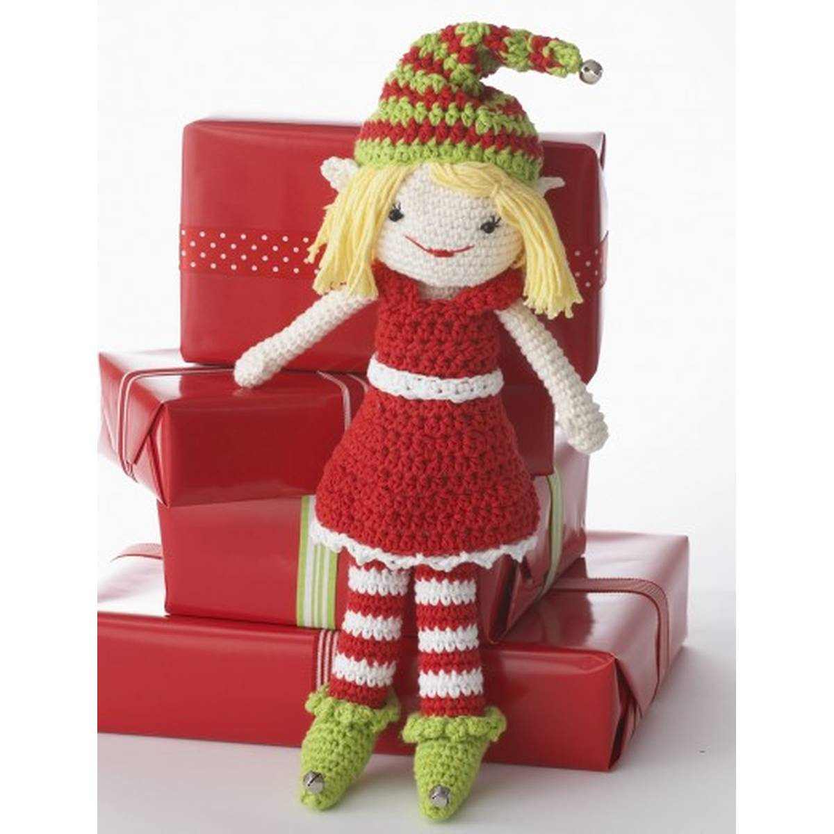 Free Knitting Doll Patterns Free Pattern Lily Sugar N Cream Christmas Elf Doll Hobcraft