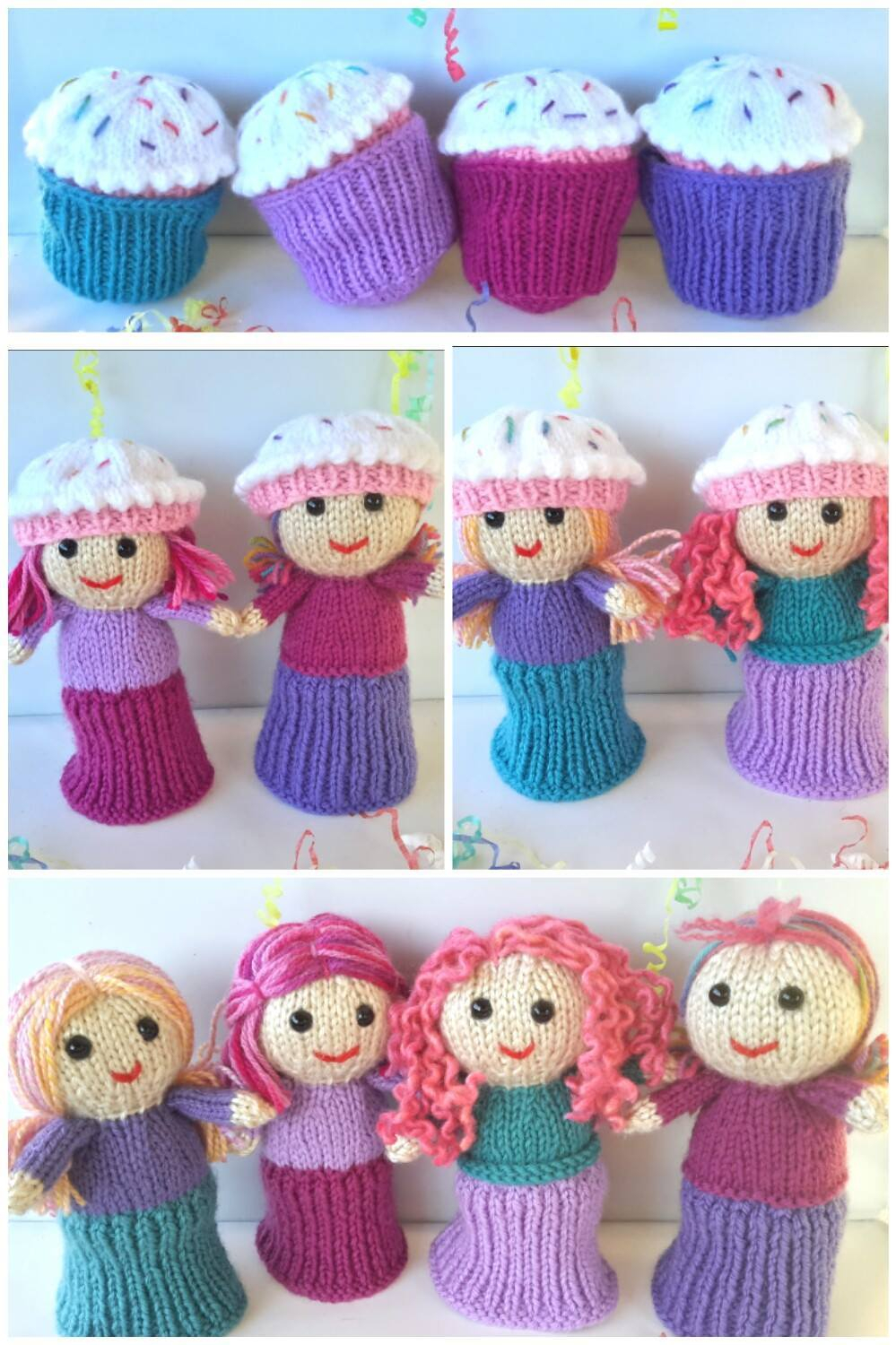Free Knitting Doll Patterns Kriskrafter Cutie Cupcake Dolls Free Knitting Pattern