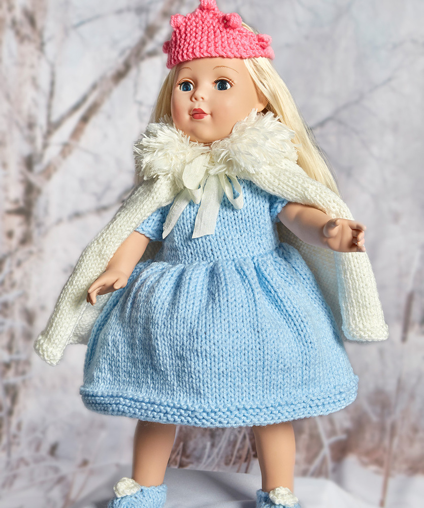 Free Knitting Doll Patterns Royal Princess Doll Outfit Red Heart