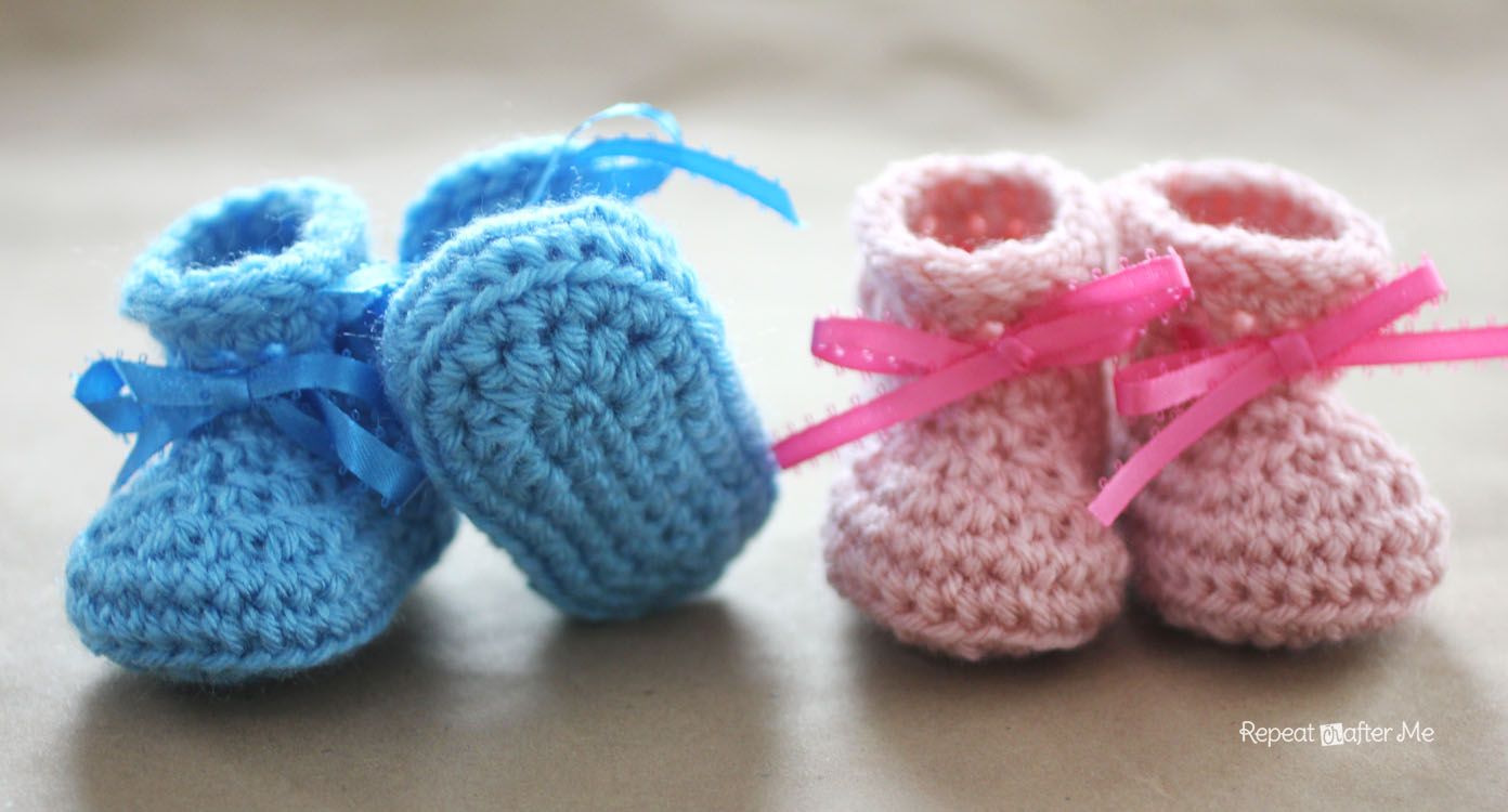 Free Knitting Pattern Baby Booties 4 Ply Crochet Newborn Ba Booties Pattern Repeat Crafter Me