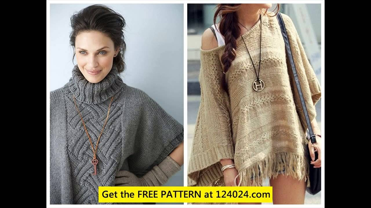 Free Knitting Pattern For A Poncho Knit Ponchos Free Knitted Poncho Patterns Youtube