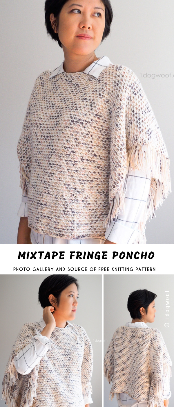 Free Knitting Pattern For A Poncho Mixtape Fringe Knitting Poncho With Free Pattern Pattern Center