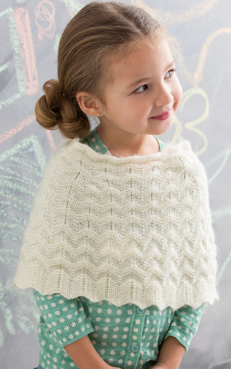 Free Knitting Pattern For A Poncho Ponchos For Babies And Children In The Loop Knitting