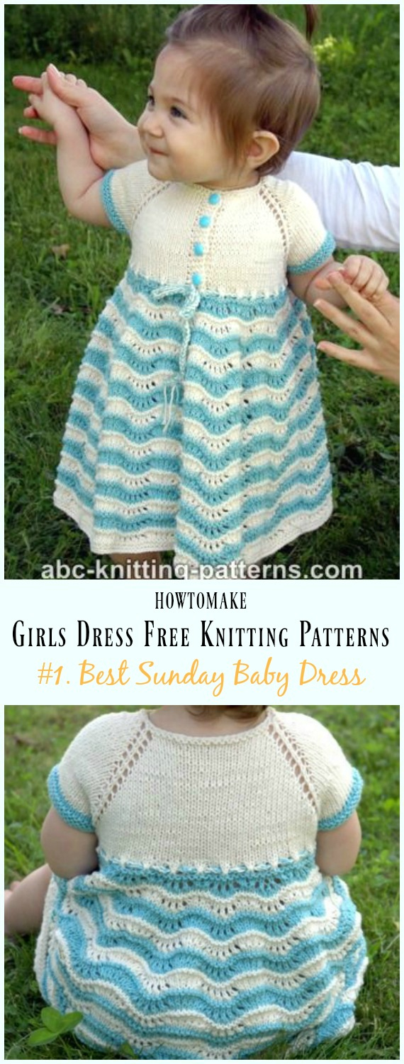 Free Knitting Patterns Babies Little Girls Dress Free Knitting Patterns