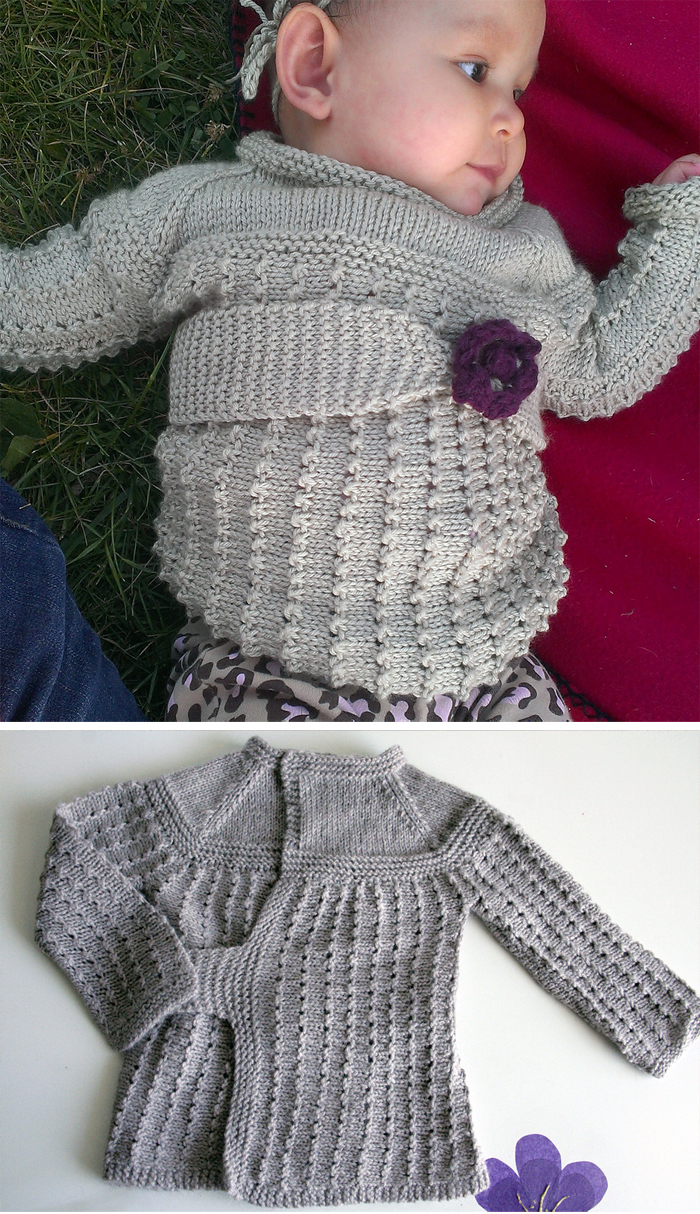 Free Knitting Patterns Baby Cardigans Ba Wrap Sweater Knitting Patterns In The Loop Knitting
