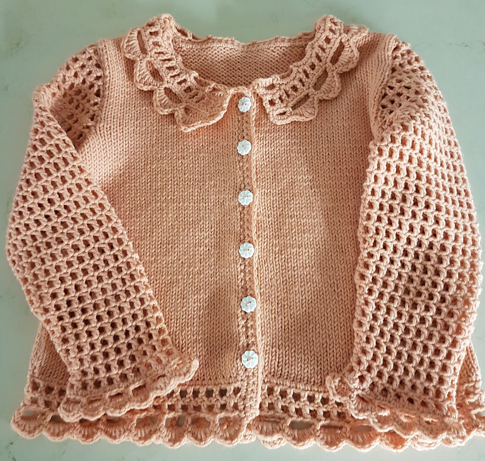 Free Knitting Patterns Baby Cardigans Little Lovely Lacey Cardigan Free Knitting Pattern