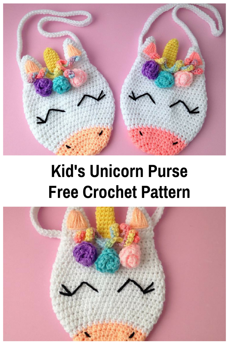 Free Knitting Patterns Bags Totes Purses This Cute Unicorn Purse Will Make Your Little One Feel Special