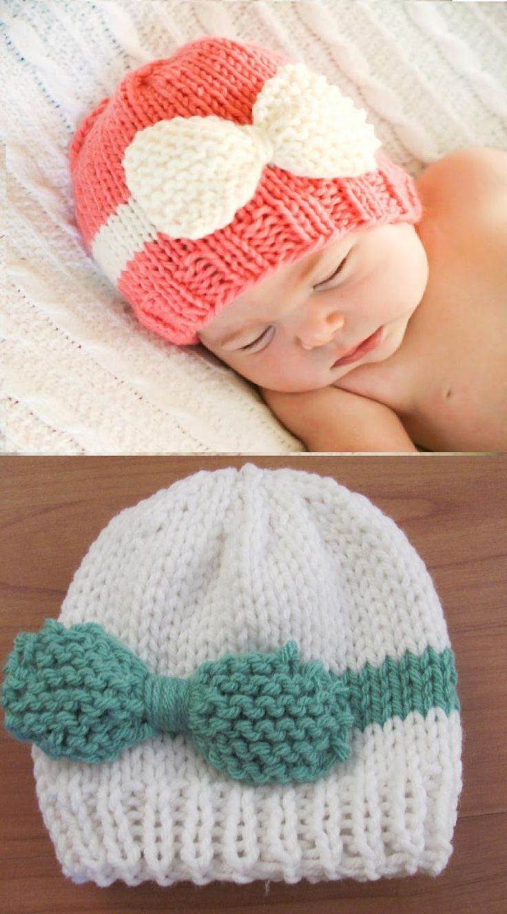 Free Knitting Patterns For Babies Hats Free Knitting Pattern Knitted Ba Bow Hat New Craft Works