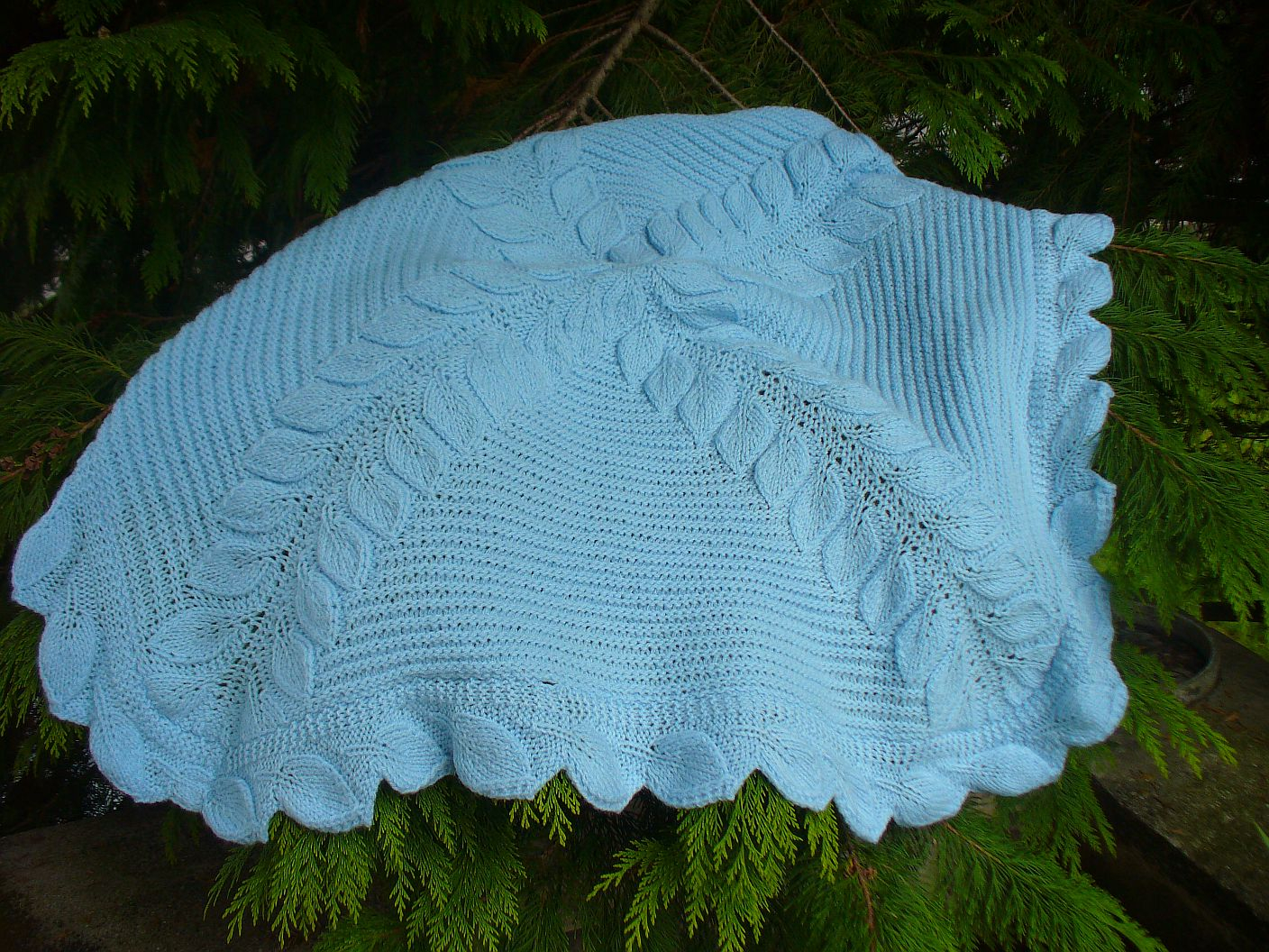 Free Knitting Patterns For Baby Blankets Free Leaf Ba Blanket Knitting Pattern