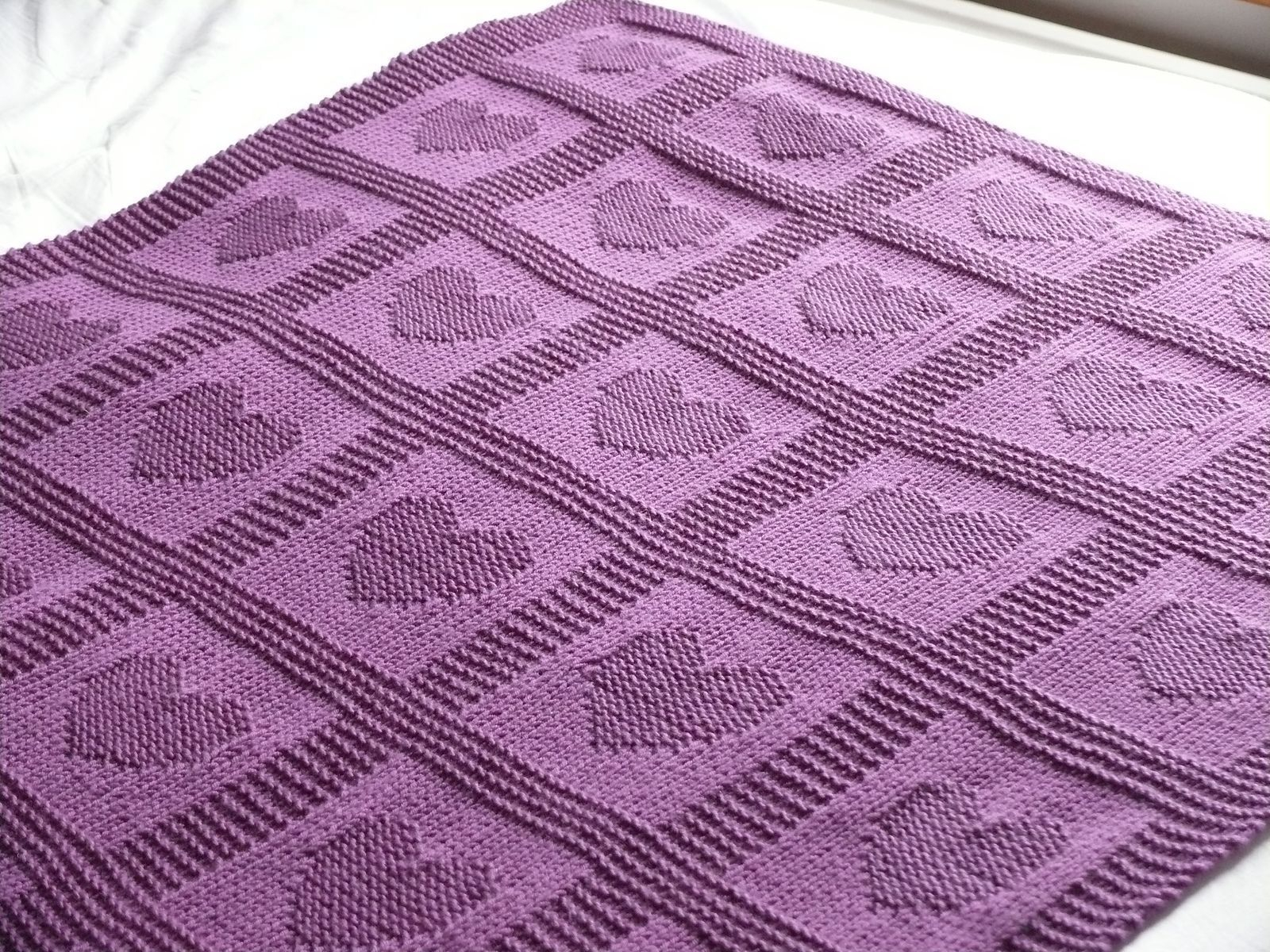 Free Knitting Patterns For Baby Blankets Heart Ba Blanket Ann Saglimbene Free Knitted Pattern Knitting