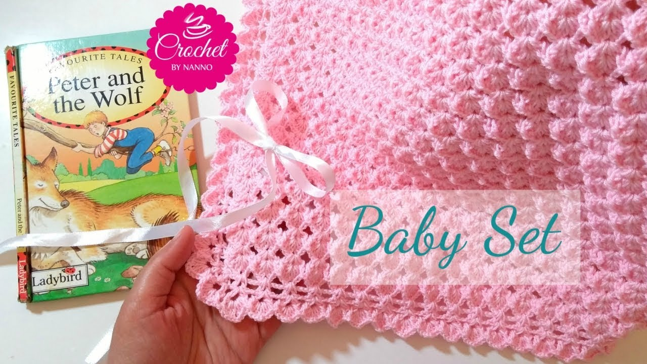 Free Knitting Patterns For Baby Sets How To Crochet A Ba Blanket 1 Fast Easy Ba Set The Crochet Shop Nanno