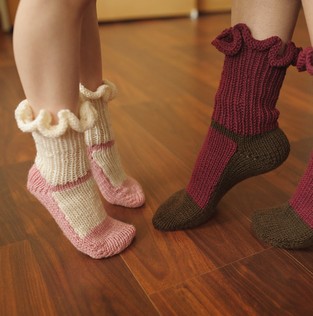 Free Knitting Patterns For Bed Socks Slipper Socks And Boots Knitting Knitting Patterns In The Loop