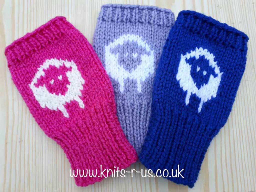 Free Knitting Patterns For Beginners Uk Sheep Logo Fingerless Gloves With Sheep Logo Matching Bottle Topper