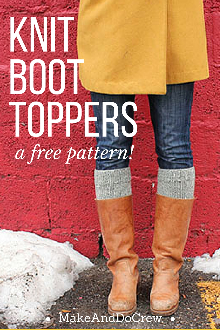 Free Knitting Patterns For Boot Toppers Tutorial Knit Boot Topper Pattern Makeanddocrew