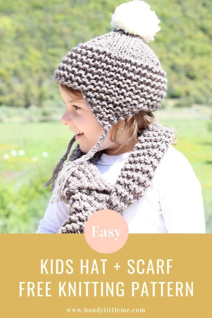 Free Knitting Patterns For Boys Kids Hat And Matching Scarf Free Knitting Patterns Handy Little Me