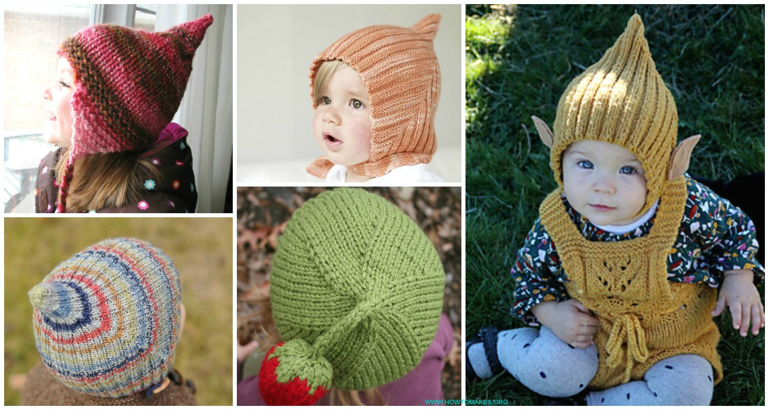Free Knitting Patterns For Boys Kids Pixie Hat Free Knitting Patterns