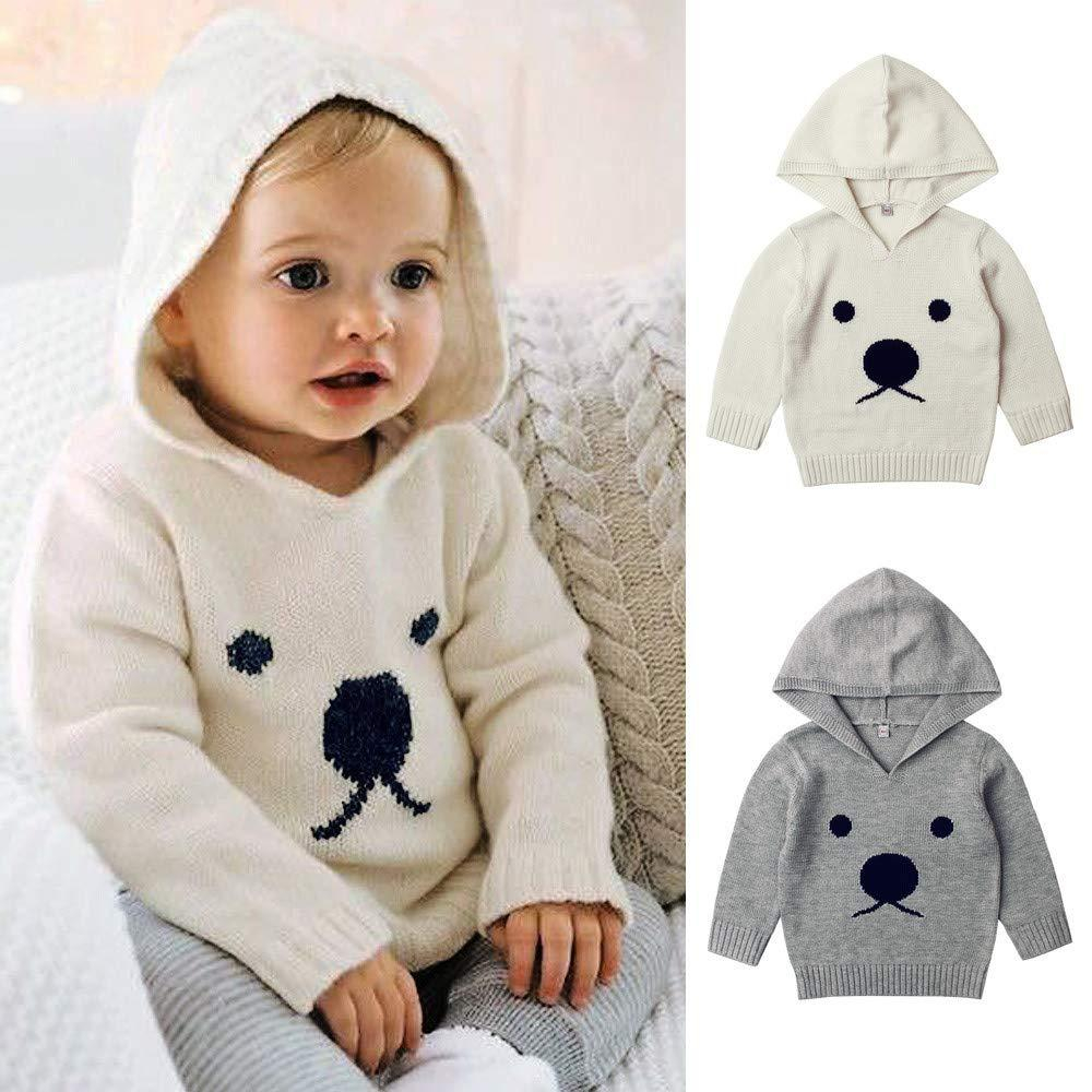 Free Knitting Patterns For Boys Knitted Sweater For Newborn Ba Boys Girls Clothes Infant Cartoon Bear Outerwear Toddler Hooded Sweater For Ba 6m 12m 2t 3t