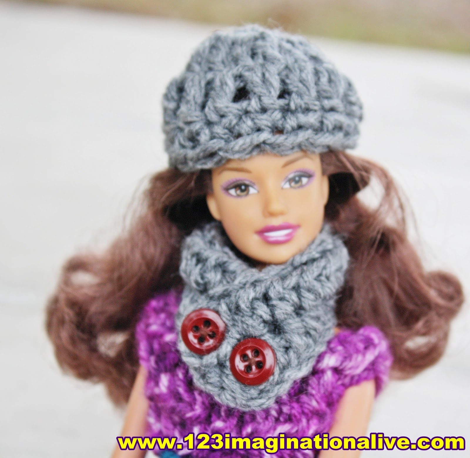 Free Knitting Patterns For Dolls Hats 123imaginationalive How To Crochet A Barbie Doll Hat Cowl Free