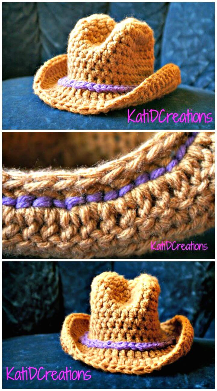 Free Knitting Patterns For Dolls Hats 6 Free Crochet Cowboy Hat Patterns Diy Crafts