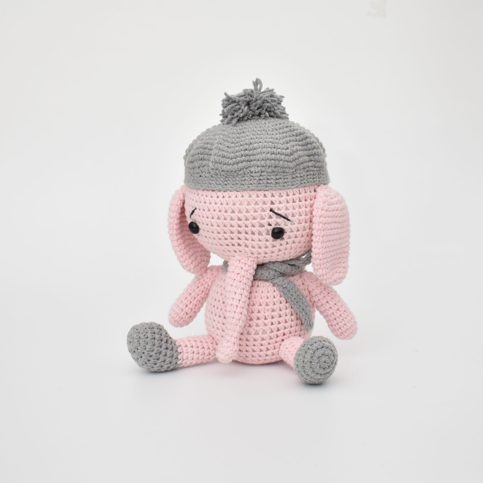 Free Knitting Patterns For Dolls Hats Details About Ba Elephant With Hat Handmade Amigurumi Stuffed Toy Knitting Crochet Doll